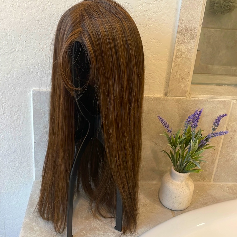 Long brown wig- Belle tress bossa nova English toffee